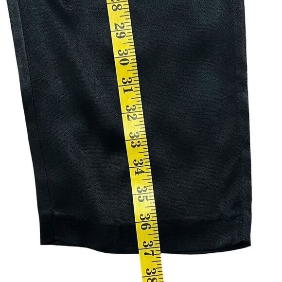 Aritzia Wilfred Black Cropped Satin Trouser Pants Size 6 Minimalist Evening - Picture 12 of 12